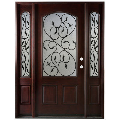 80'' Paneled Wood Front Entry Doors
