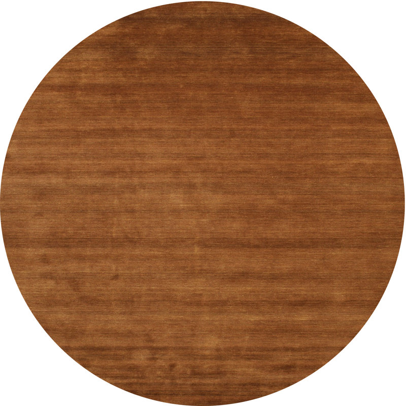 Tapis contemporain brun, Rond 8 pi