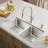 Formera 33" 60/40 Double Bowl Undermount Stainless Steel Kitchen Sink