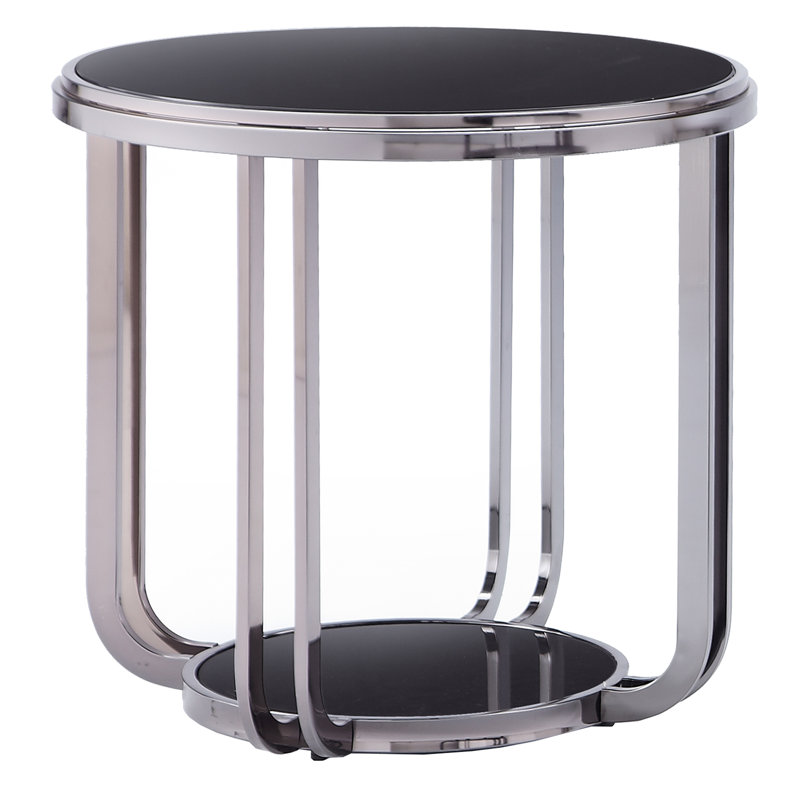 Table de bout ronde en verre
