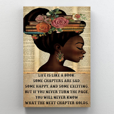 Black Woman Life Is Like A Book - 1 Piece Rectangl " Black Woman Life Is Like A Book "