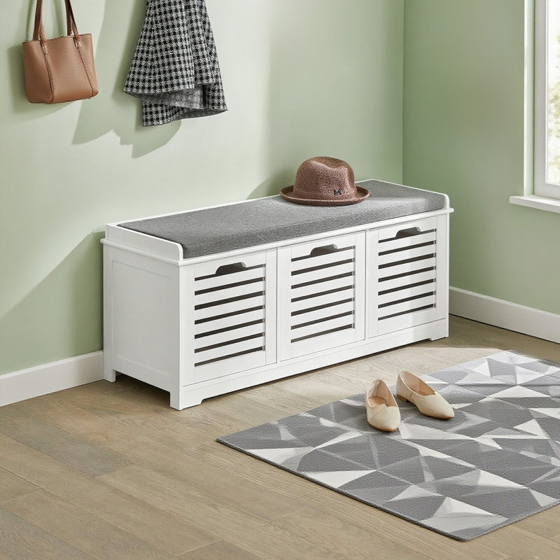 Segars Polyester Upholstered Storage Bench