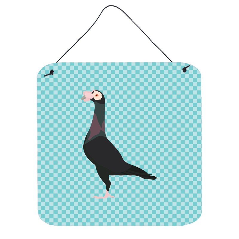 Décoration murale en anglais-pigeon, Bleu
