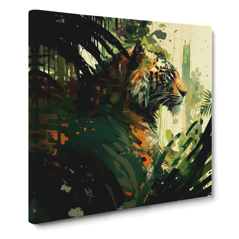 Jungle Gestural No.1 - No Frame Print, 35cm H x 35cm W x 3cm D