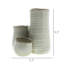 Ensemble de 3 vases de table en céramique blanche Traeshon