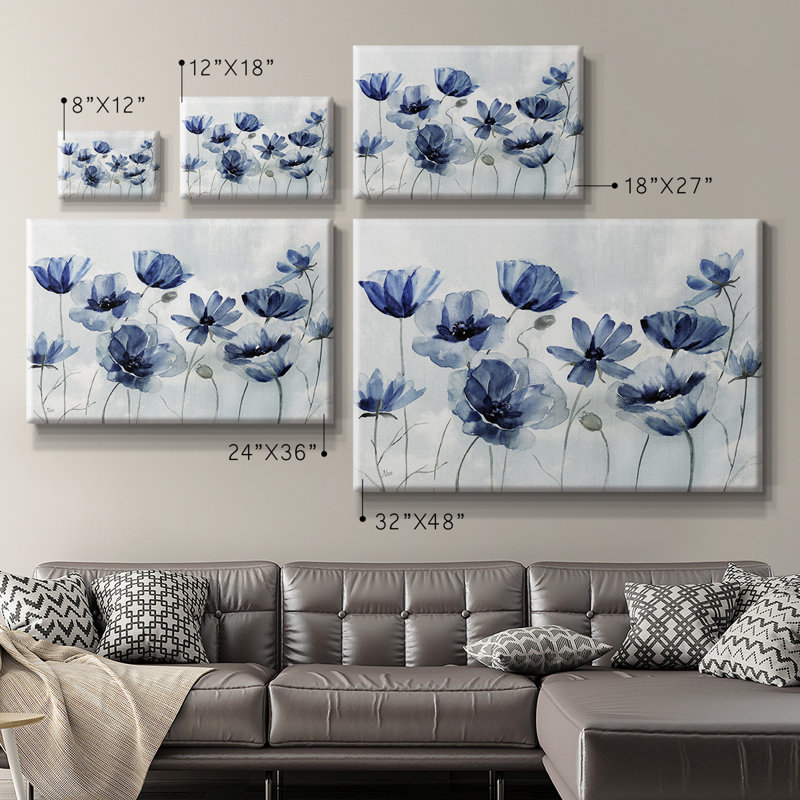 Toile tendue avec châssis Indigo Spring Awakening, H 18 po x l 27 po