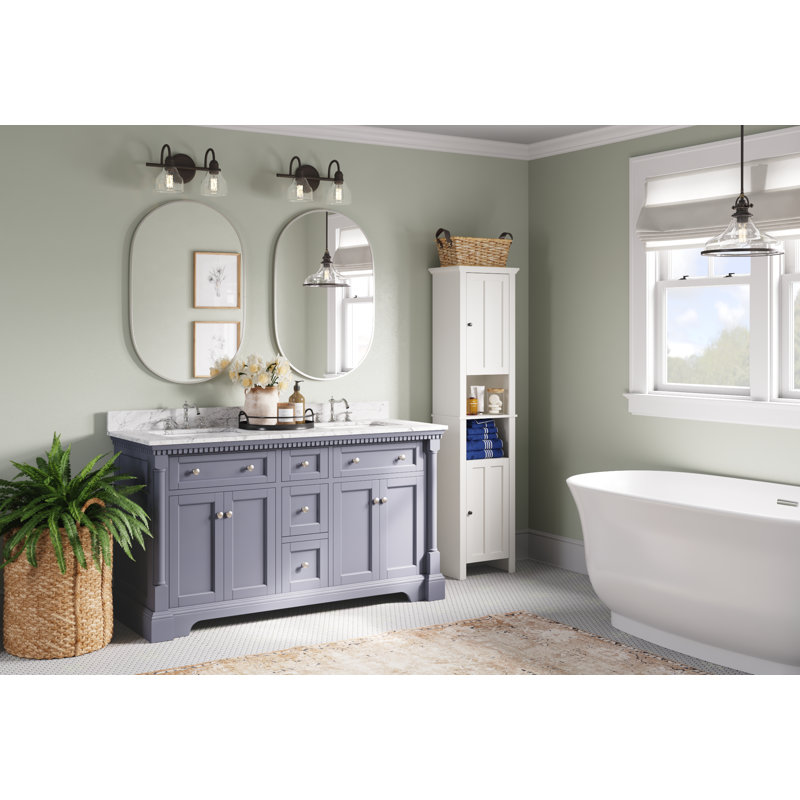 Éclairage pour meuble-lavabo de salle de bain 2 lumières avec abat-jour en verre bullé Antioch, Bronze vieilli