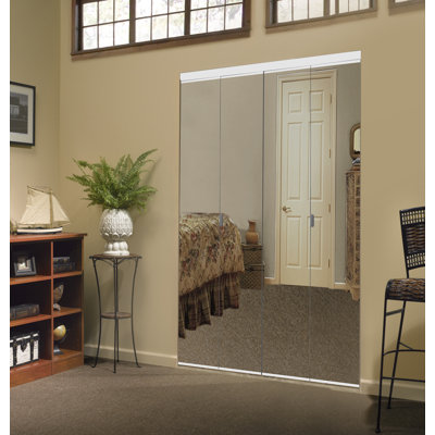 Porte pliante en miroir