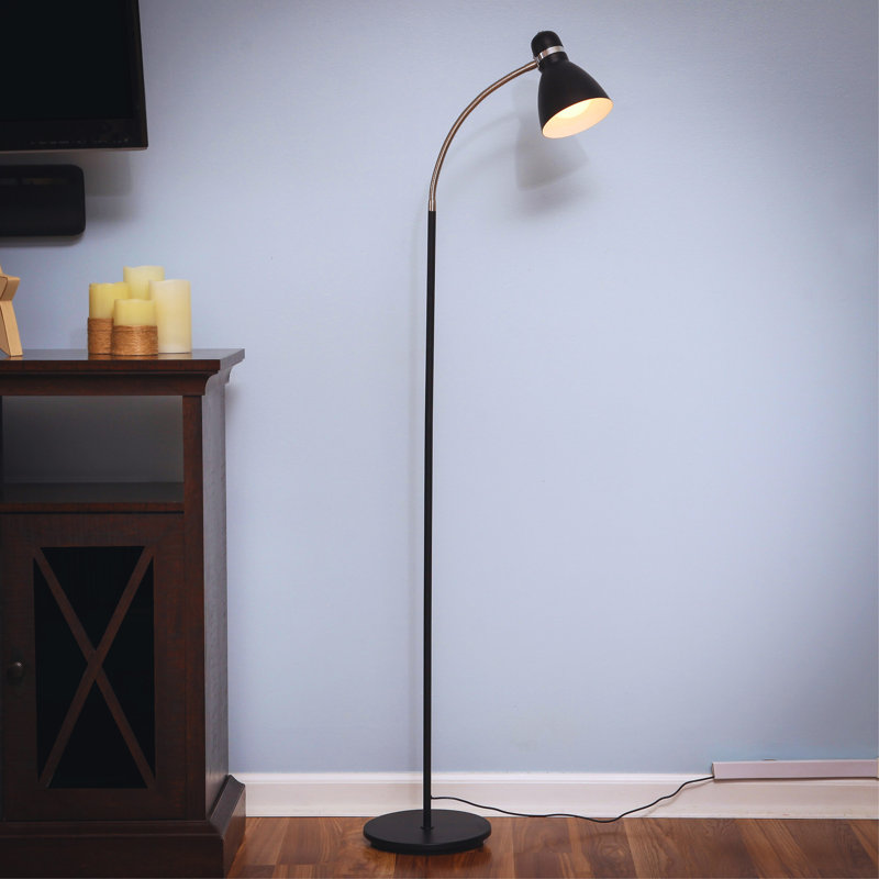 Avery 63" Black Metal Adjustable LED Floor Lamp