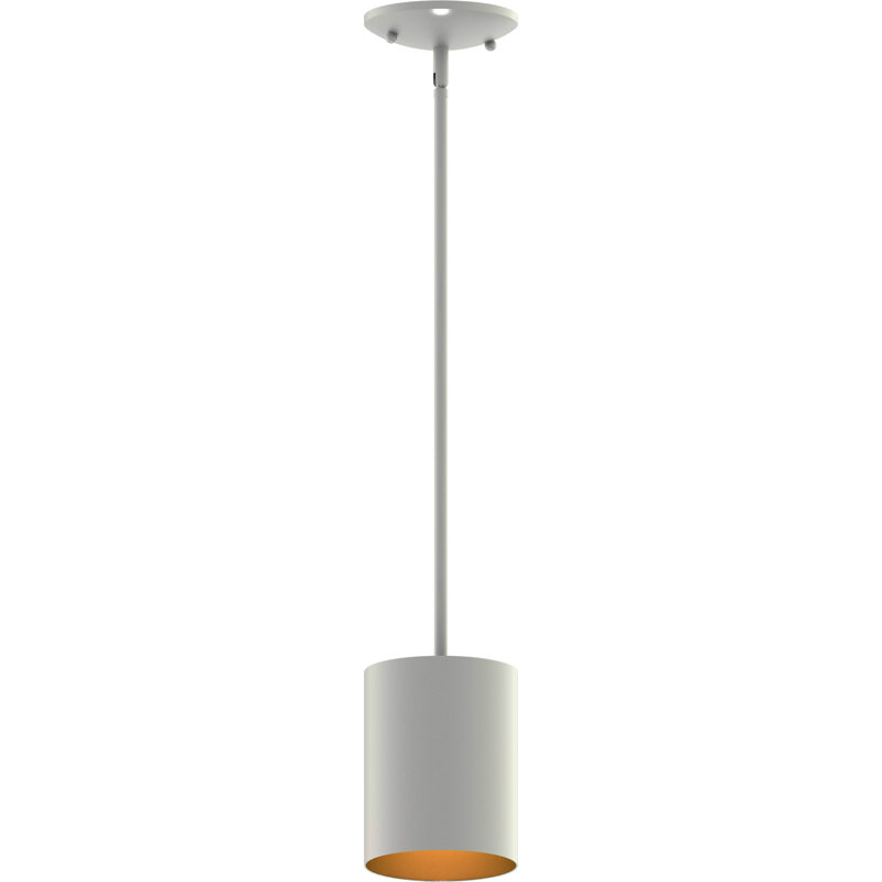 LED Outdoor Pendant, Silver Gray,  12" H x 6'' W x 6'' D
