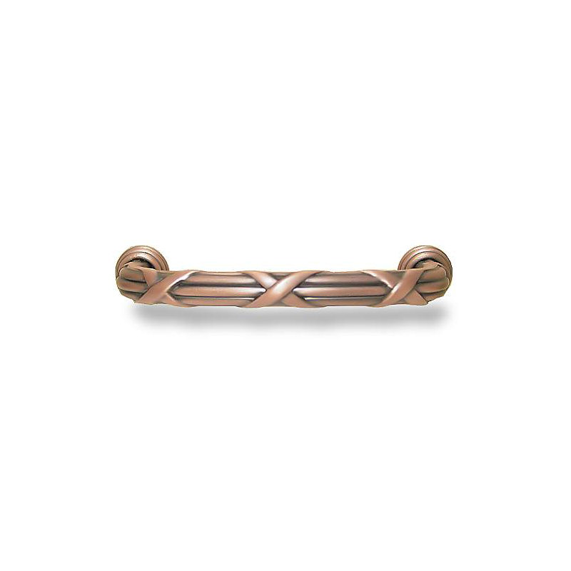 (5 Pack) 3-3/4 inch Ribbon And Reed Pull Antique Copper