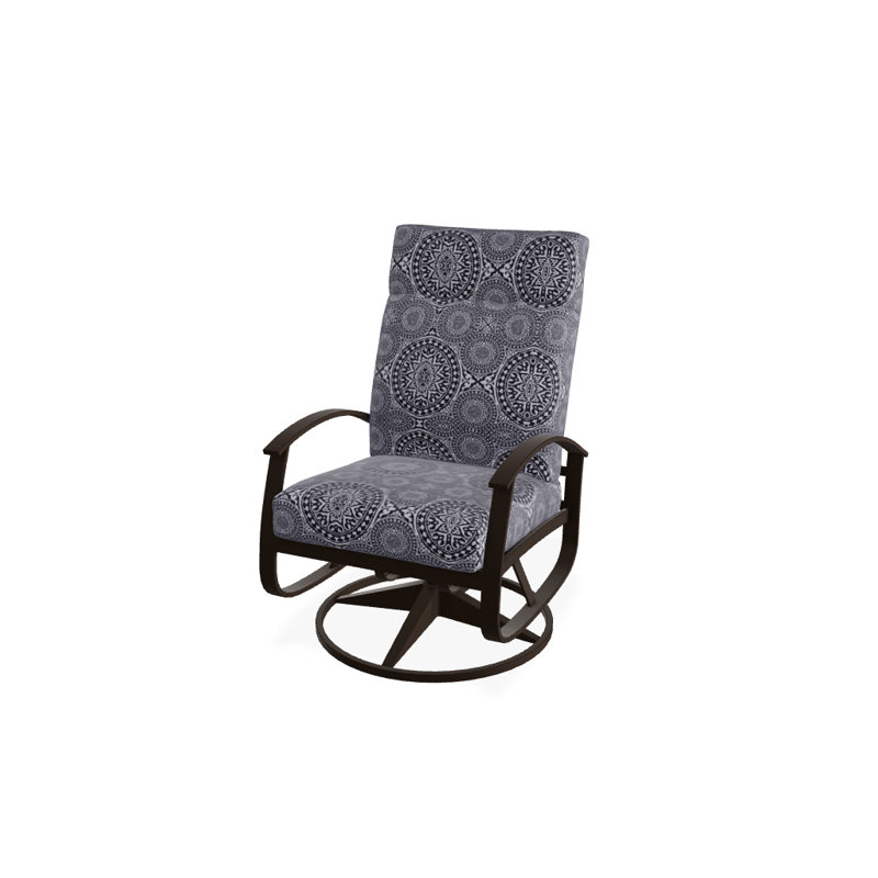Belle Isle Outdoor Swivel Lounge Chair, Textured Kona, Yellow 43A, Kona P10