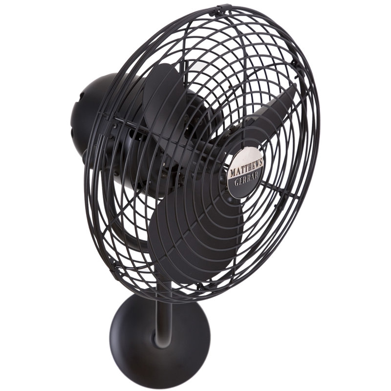 Ventilateur mural 20 "Matthews Fan Company, Noir, noir, noir, noir