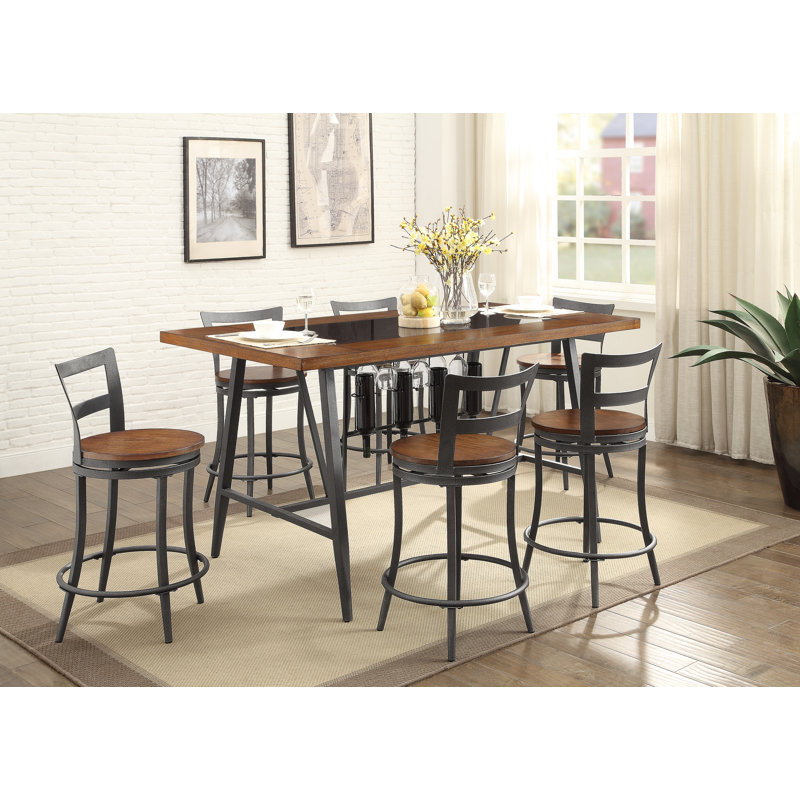 Mack Swivel Counter Stool with Metal Frame