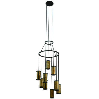 9 - Light Dimmable Tiered Chandelier
