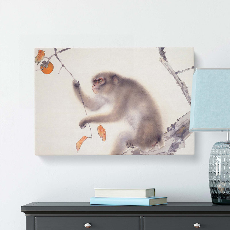 A Monkey by Kansetsu Hashimoto - Wrapped Canvas, 50cm H x 76cm W x 3cm D
