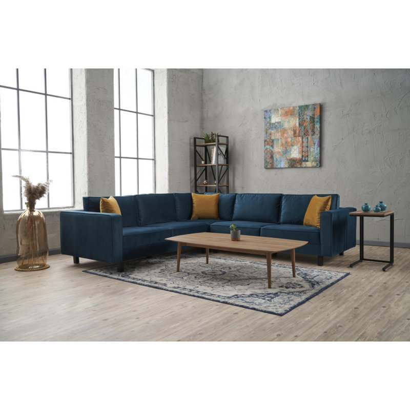 Breaanna Upholstered Sectional, Oil Green 100% Polyester