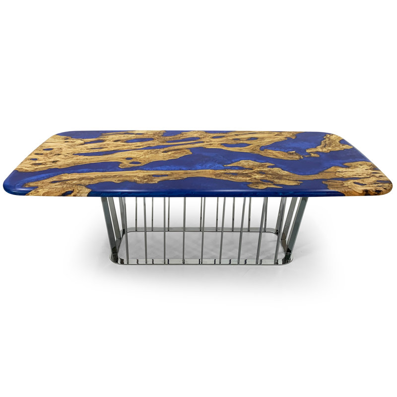 Metal Base Dining Table, H76 x L305 x W122cm
