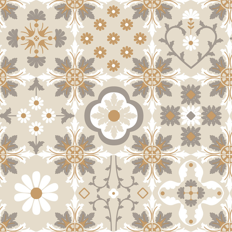 Papier peint beige carreaux de céramique, Beige
