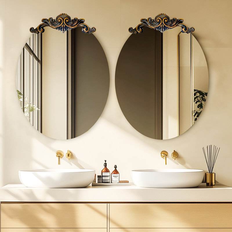 Ursina Oval Mirror, 74.5 cm H x 50 cm W