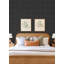 Reid Black Woven Geometric Wallpaper-518797340