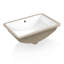 Lavabo de salle de bain rectangulaire en céramique blanche Sinber de 21 po x 15 po avec trop-plein