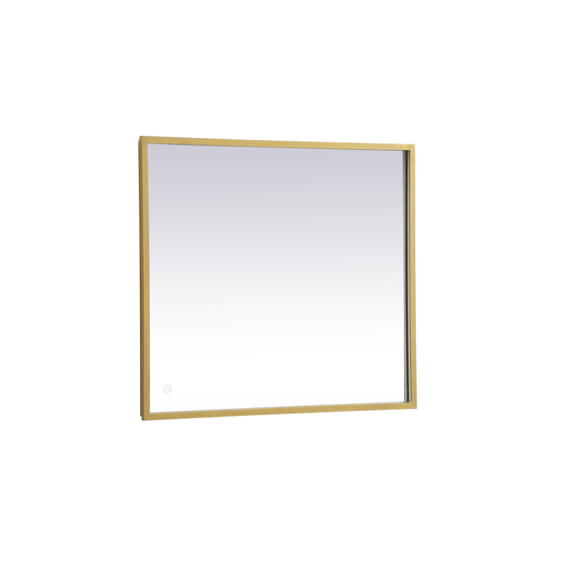 Miroir Piche, 27 po x 30 po, Laiton
