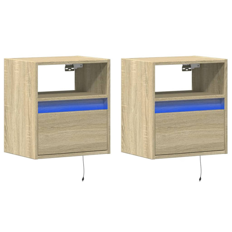 41 cm W Bedside Table, Sonoma Oak, Individual