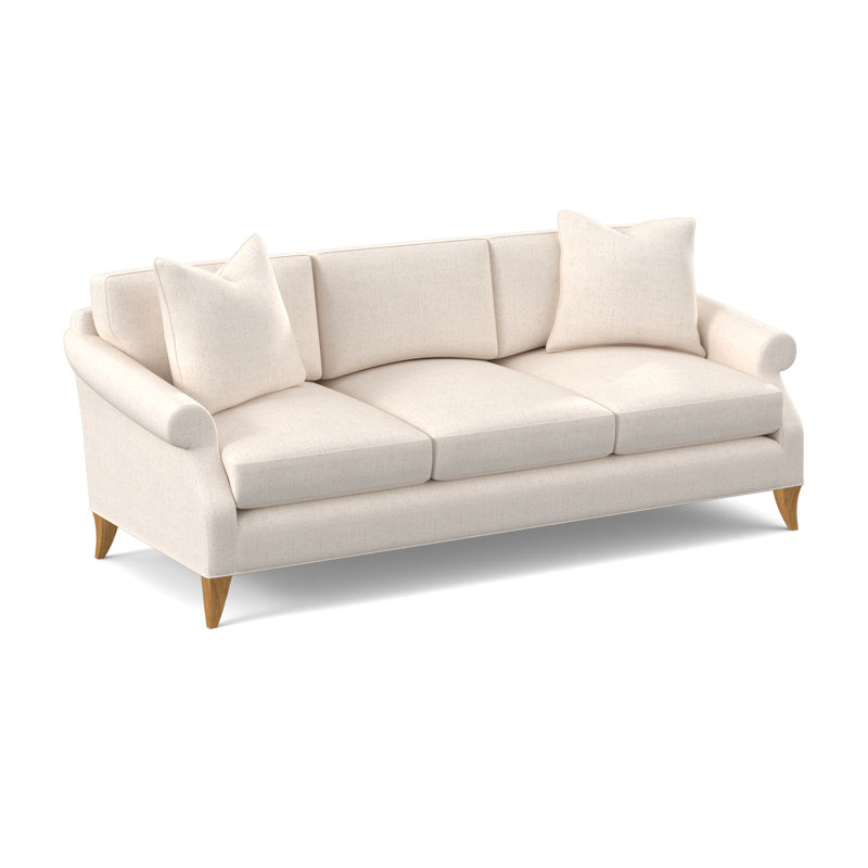 Turner Upholstered 86'' Sofa, Amber, Venice Ivory 100% Polyester