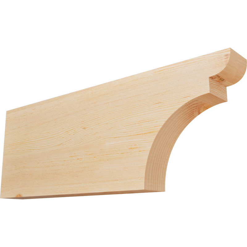 Yorktown Smooth Rafort Tail, H 12 po x l 32 po x P 3,5 po, Sapin de Douglas