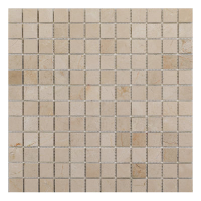 Hildale Polished Crema Marfil 1"x1" Marble Mosaic Wall & Floor Tile