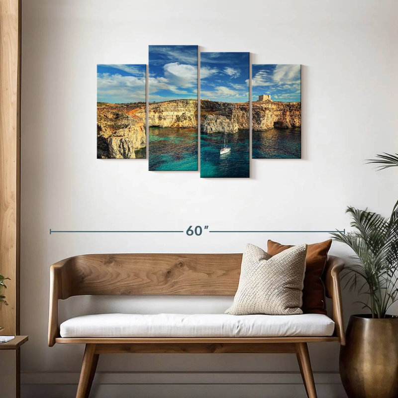 Gillard Comino Coastal Cliffs, 27" H x 43" W
