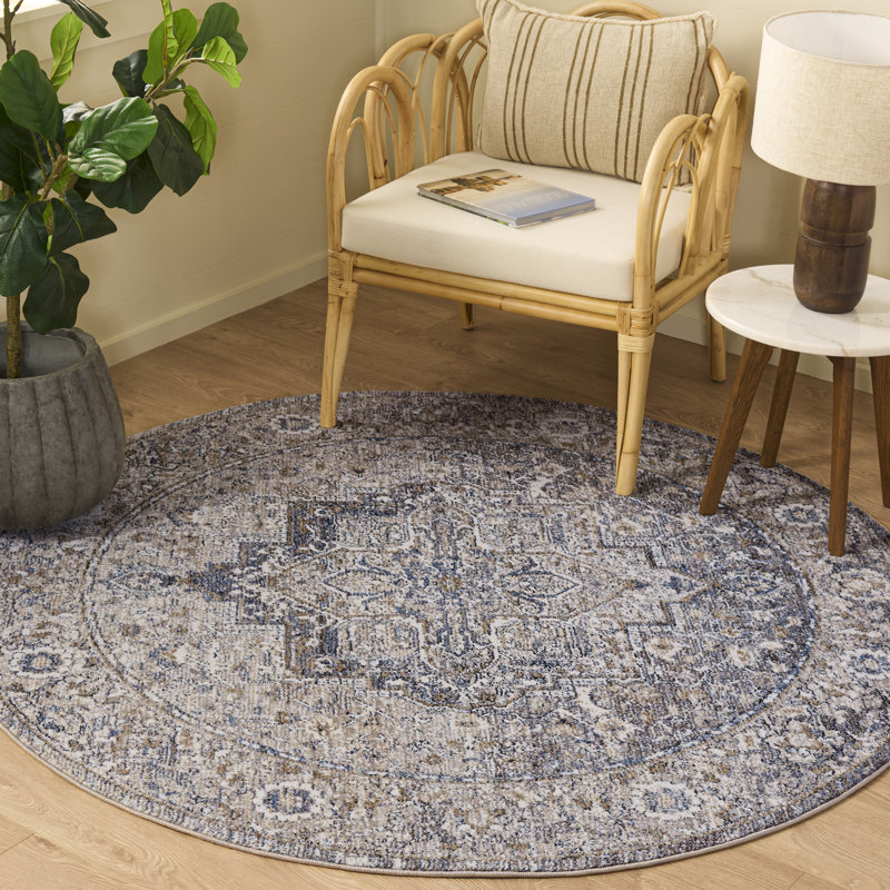 Tapis oriental performance Jacomine, Rond 5 pi 3 po