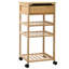  Chariot de cuisine avec roulettes 14,57 po x 14,17 po x 31,50 po