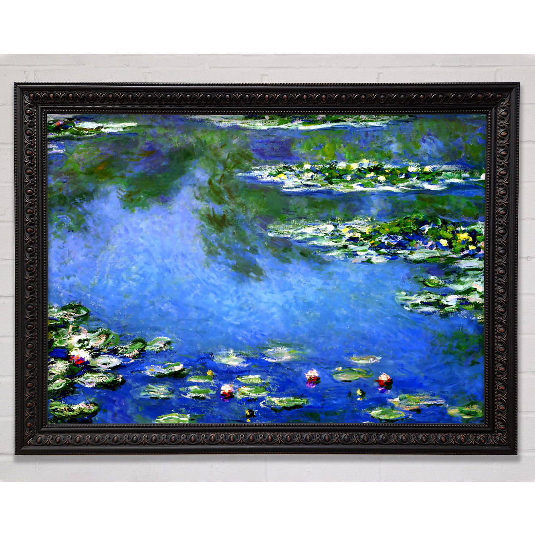 Monet Seerosen in Monets Garten von Claude Monet - Einzelne Bilderrahmen Kunstdrucke