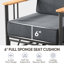 Ensemble de conversation moderne pour 7 à 9 personnes avec 4 chaises pivotantes Coan-1173620699