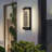 19"(H) Black Aluminum Finish Outdoor Wall Light With Bubble Crystal Glass, Led Light Source, 3000K Warm Light, Weatherproof Exterior Sconce For Patio, Porch, Or Garage (1-Pack)