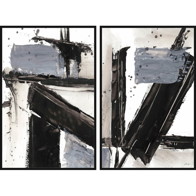 Demolition V Diptych - 2 Piece Set on Canvas, 60" H x 40" W x 1.5" L