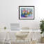 «Bold Lilies over Blue», reproduction encadrée sous verre, par Petal Prints Design-1662136578-1662136577