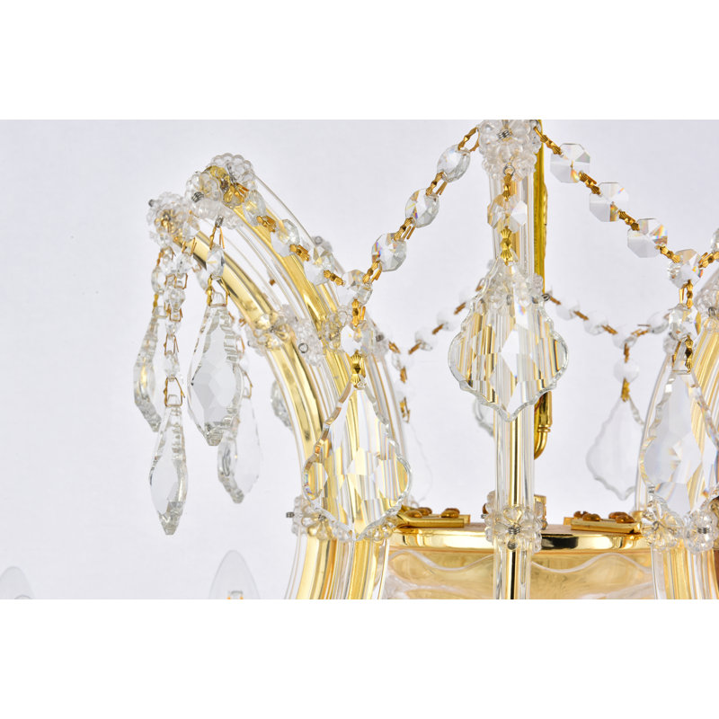 Stockard 24 - Light Chandelier, Royal Cut, Crystal (Clear), Gold