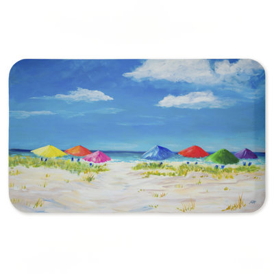 Tapis de sol anti-fatigue Day At The Beach, design par Julie DeRice