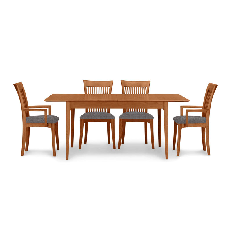 Sarah 5 - Piece Dining Set, Autumn Cherry, 30" H x 60" W x 36" D, Coffee Leather
