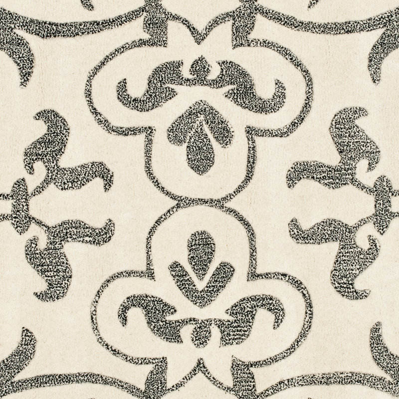 Candelo Hand Tufted Wool Floral Rug, Square 8'