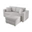 Canapé modulaire 75,6 po 2 places, repose-pieds et rangement libre-517128168