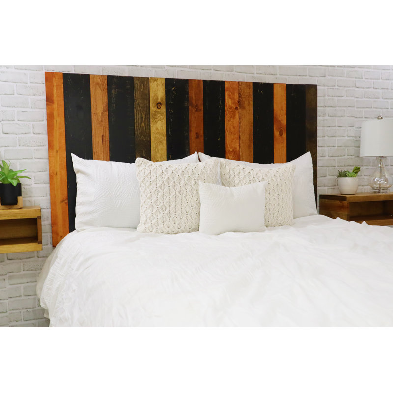 Davel Solid Wood Headboard, California King, Cabin Mix