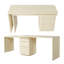 Bureau de direction rotatif à 360 ° en bois avec bureau à 90 po et 3 tiroirs pour le salon-1508006288