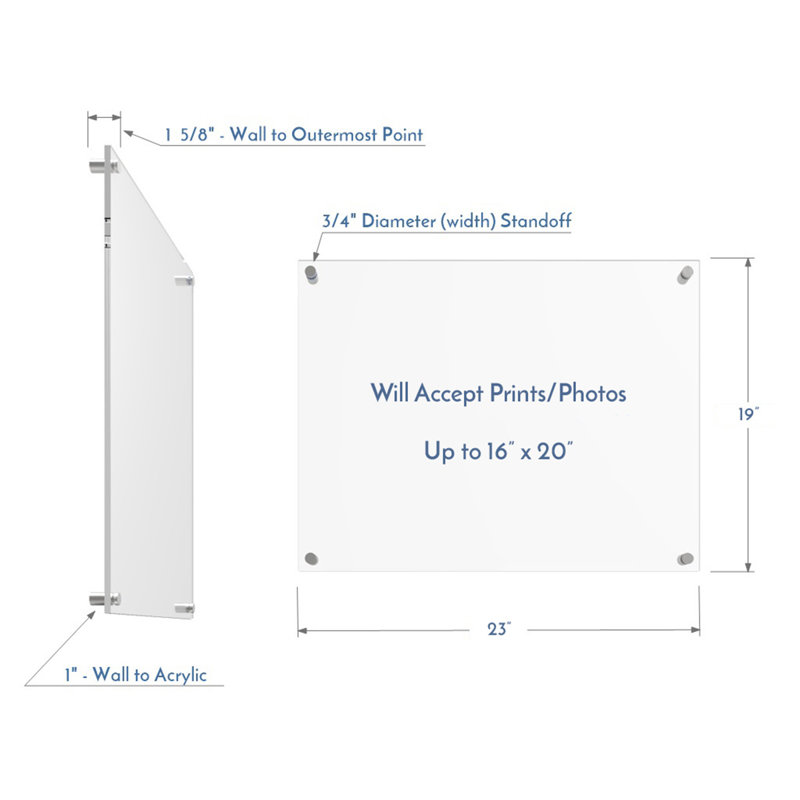 Savino Floating Picture Frame, 16" x 20"