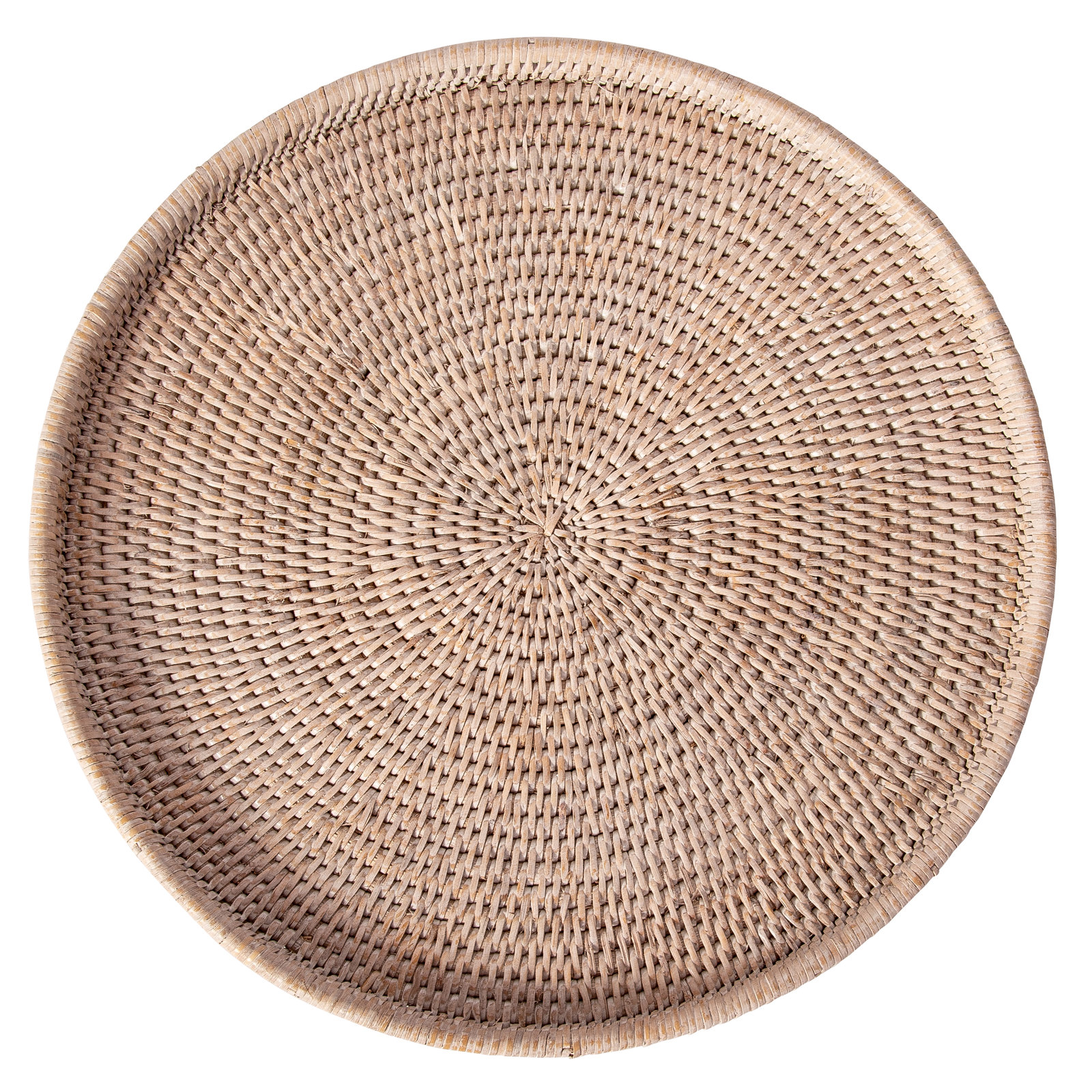 Landers Handmade Serving Tray, Beige, 1" H x 16" W x 16" D