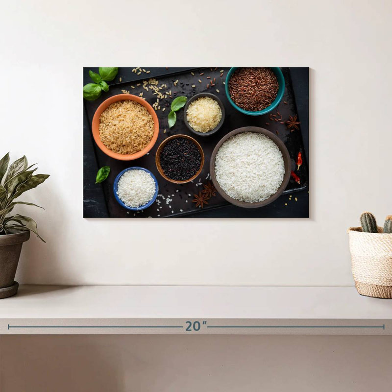 Rice In Bowls, 8" H x 12" W