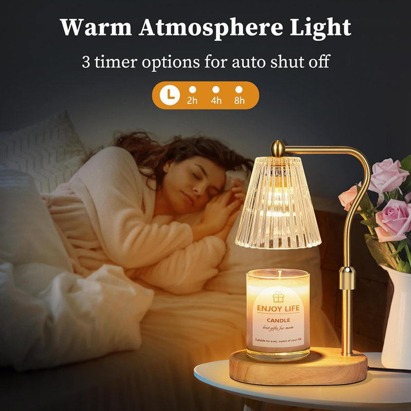 Lampe chauffante à hauteur réglable avec gradateur, Doré